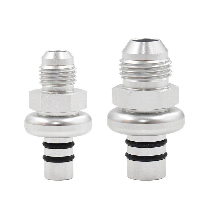 -6AN and -8AN billet fuel rail adapter kits for Mustang 1986-1998 silver n