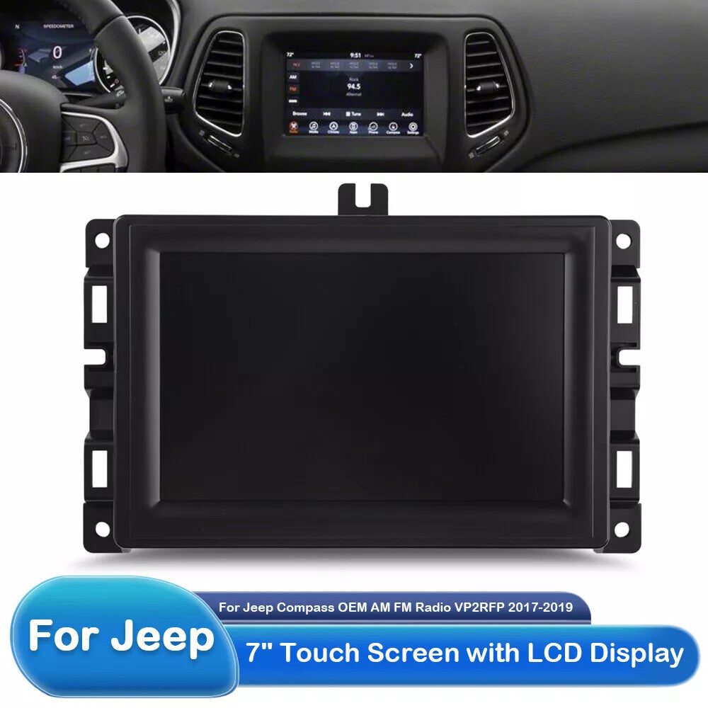 7 LCD Display Touch Screen For 2017~2020 for Jeep Compass Radio Navigation Replacd0