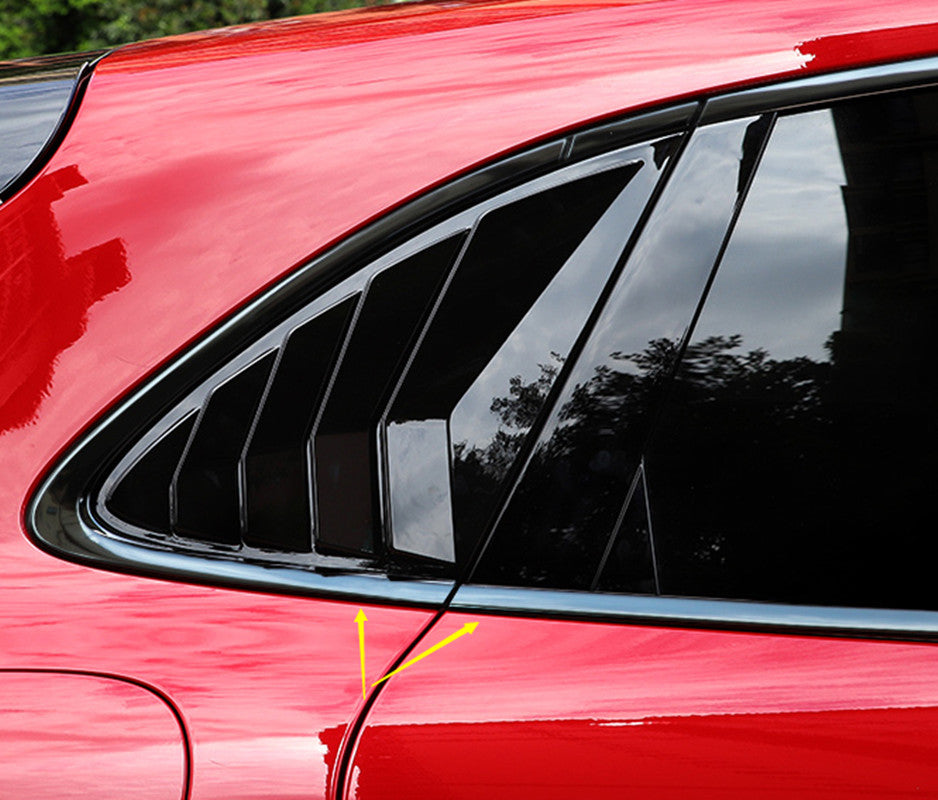 10x For Macan black steel window frame Strip Trim Accessories 2014-2022 n