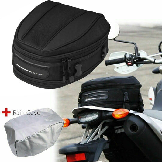 Motorcycle Rear for seat bag Tail Back Saddle Helmet Pack Waterproof Oxford Cloth Q