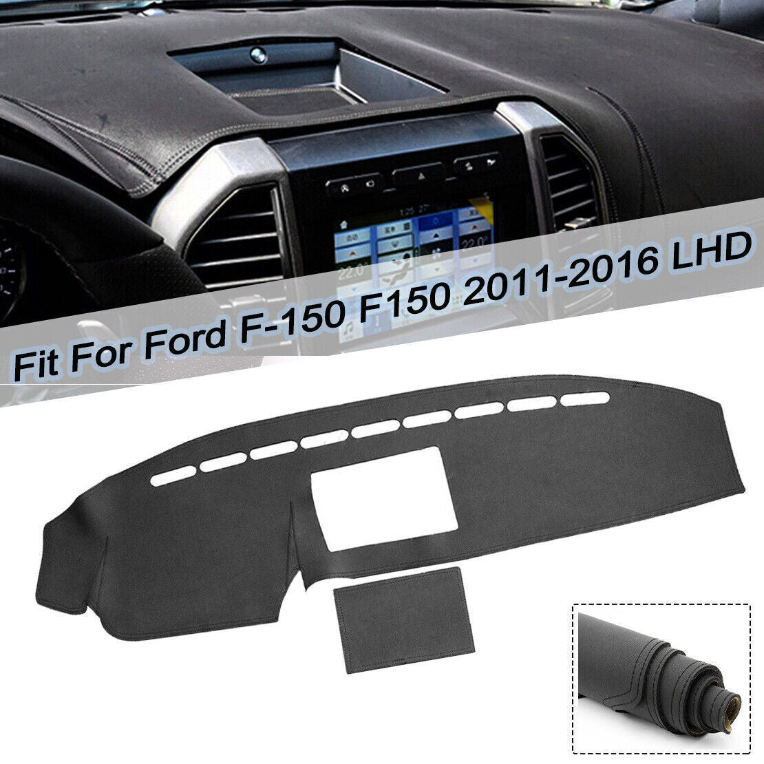 PU leather Dashboard Dash Mat Non-slip DashMat Pad for Ford F-150 F150 2011-2016