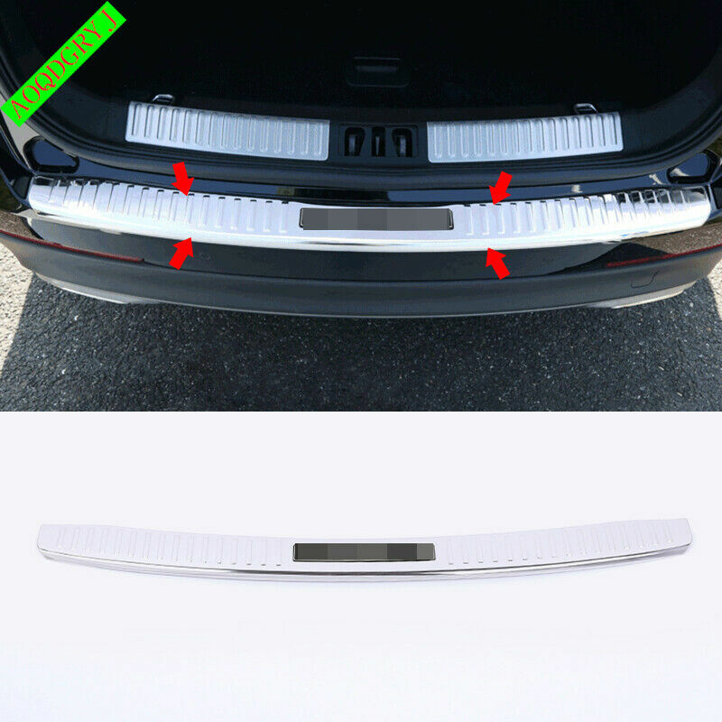 for Lincoln MKX 2015-2018 Silver Rear Bumper Scratch Guard Sill Plate Protector