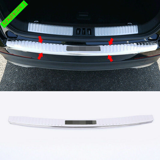 for Lincoln MKX 2015-2018 Silver Rear Bumper Scratch Guard Sill Plate Protector
