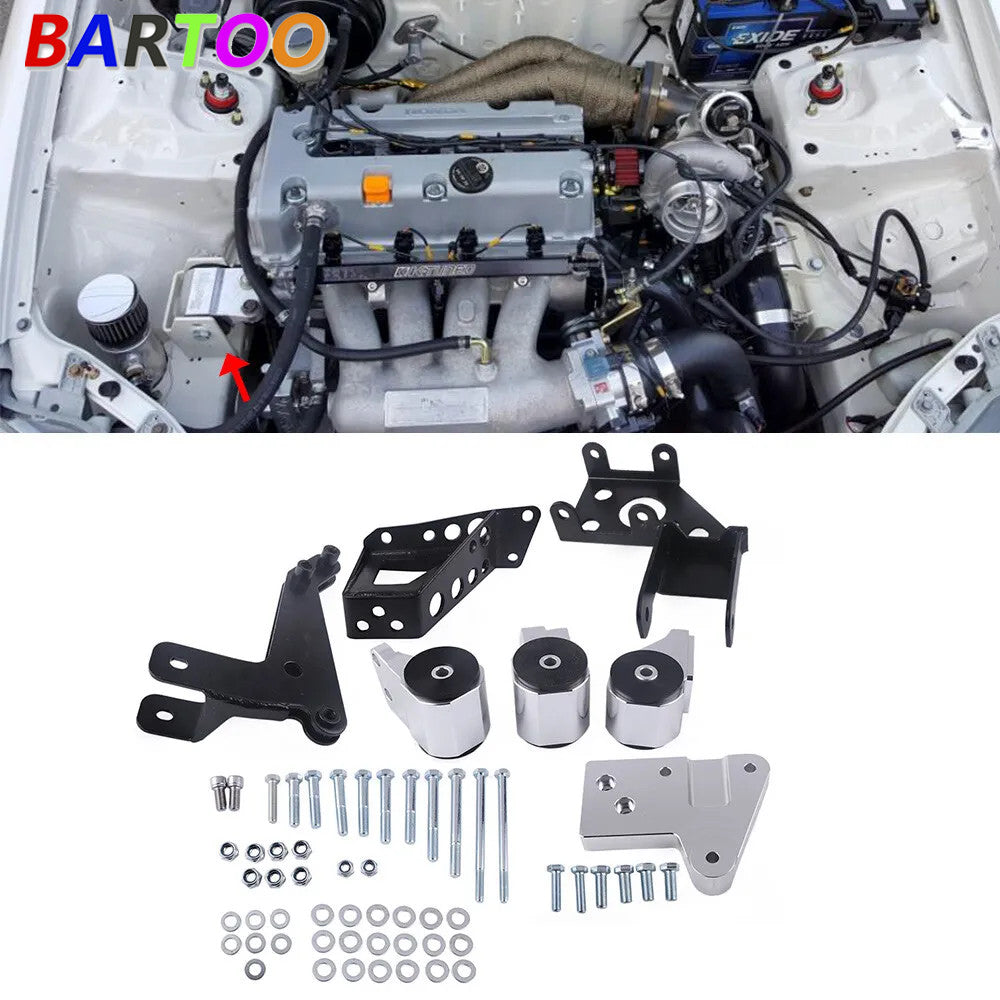 Engine Mount Bracket K-Swap for Honda 92-95 EG K20 K24 K-Series DC2 EG6 Q