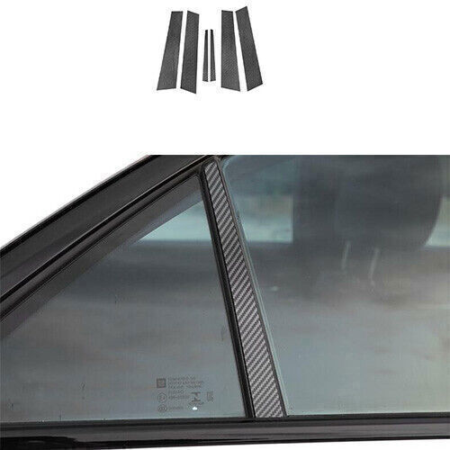 for Cadillac CT4 20-2024 Carbon Fiber Pillar Post Door Window Molding Strip Trim