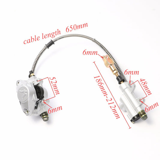 Rear disc brake calipers and master cylinders are suitable for go-karts, drift cars, tricycles, and four-wheel off-road vehicles.