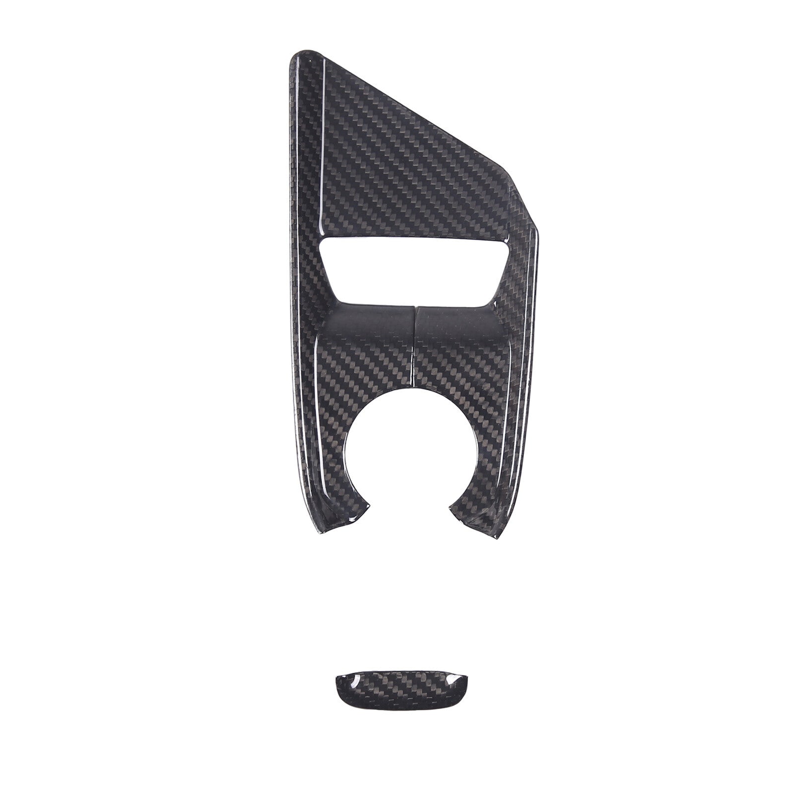 Black Real Carbon Fiber Center Control Button Cover for Corvette C8 2020-2024