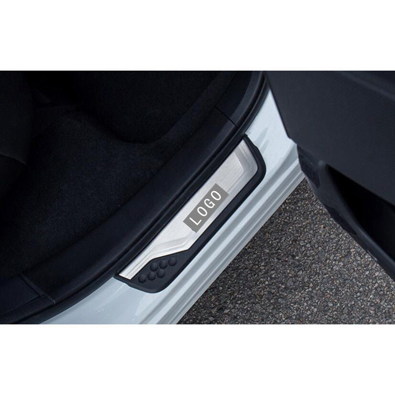 4Pack Door Sill Scuff Plate With 3M Tape Replace for Honda CR-V CRV 2017 2018