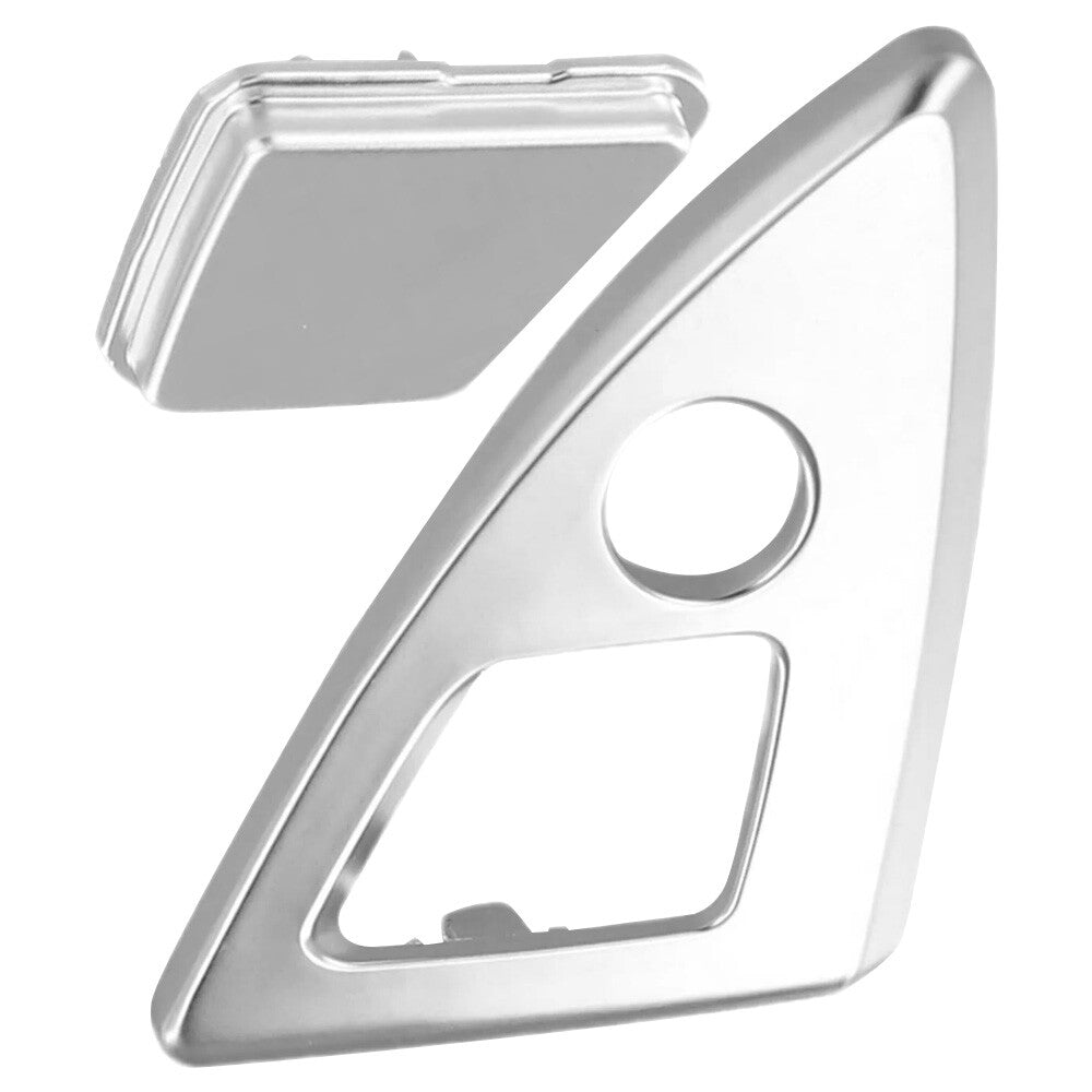 Center Console Armrest Lock Switch Bezel Silver Fits For 2014-2016 F10 F11 M5