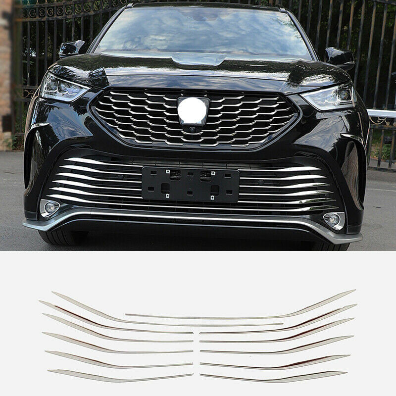 for Toyota Highlander XSE 2020-2022 Chrome Front Bumper Lower Grille Decor Strip