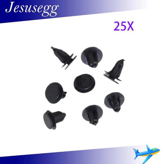 25Pcs Clips Black Trunk Panel Fastener Mounting for Mercedes-Benz W124 R129 W140 Q