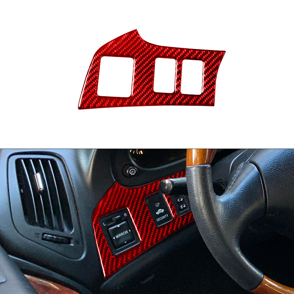 Red Dashboard Lower Trim Strip Cover Carbon Fiber For Camaro 2016-2018 v