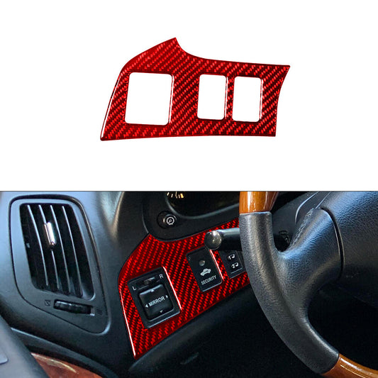 Red Dashboard Lower Trim Strip Cover Carbon Fiber For Camaro 2016-2018 v