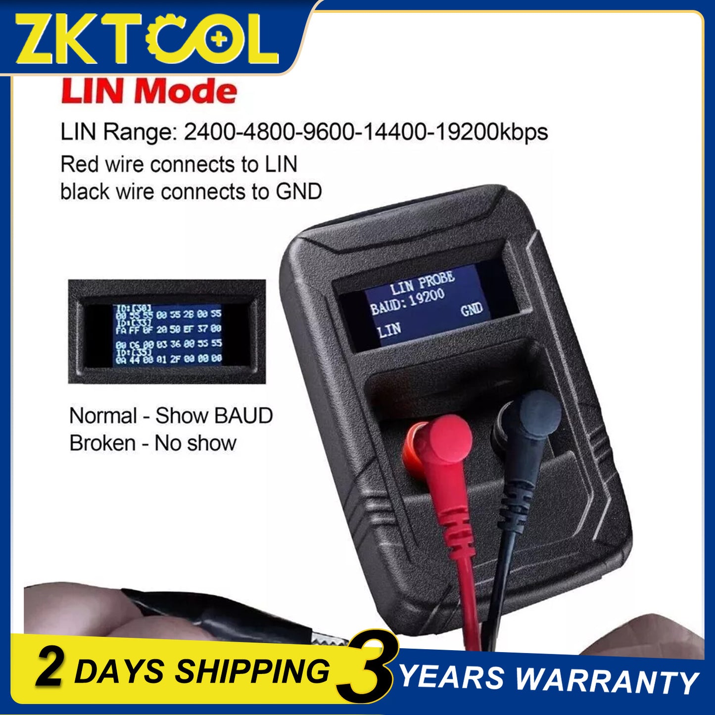 PL007 LIN CAN Analyzer Tool Digital Auto CAN BUS Analysis Automatic Recognize