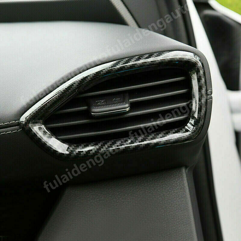for Hyundai Santa Fe 2019-2021 Carbon Fiber Look Side Air Vent Outlet Cover Trim