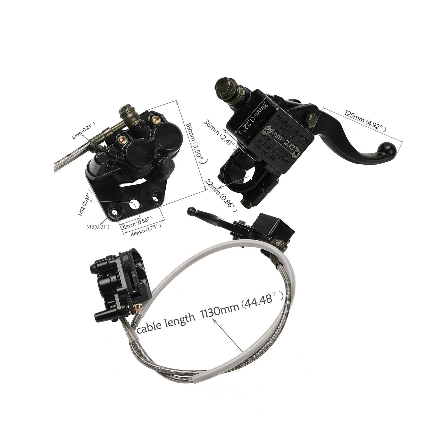 Front and rear disc brake calipers master cylinder dirt pit bicycle 125cc 150cc TTR CRF