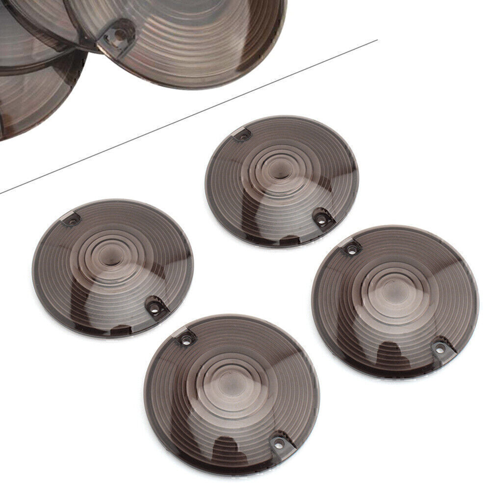 4xTurn Signal Light Indicator Cover Smoke Lens Fit for Harley Davidson Electra Glide Q