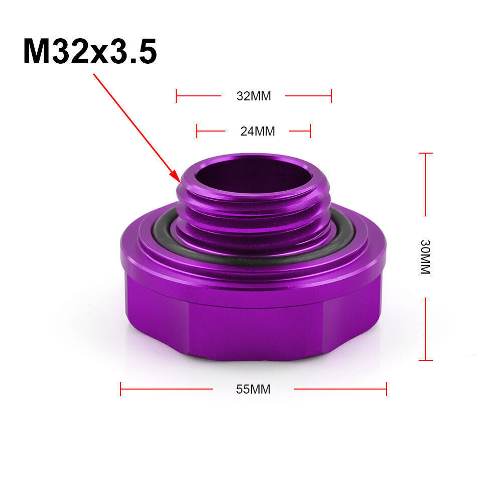 Purple JDM Aluminum Racing Engine Oil Filler Cap+ Radiator Cap for Honda for Acura