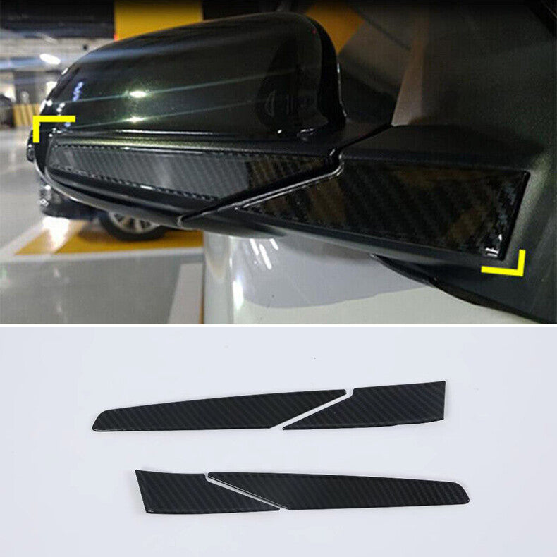for Hyundai Kona 2018-2022 Carbon Fiber Car Rear View Mirror Strip Cover Trim 4x
