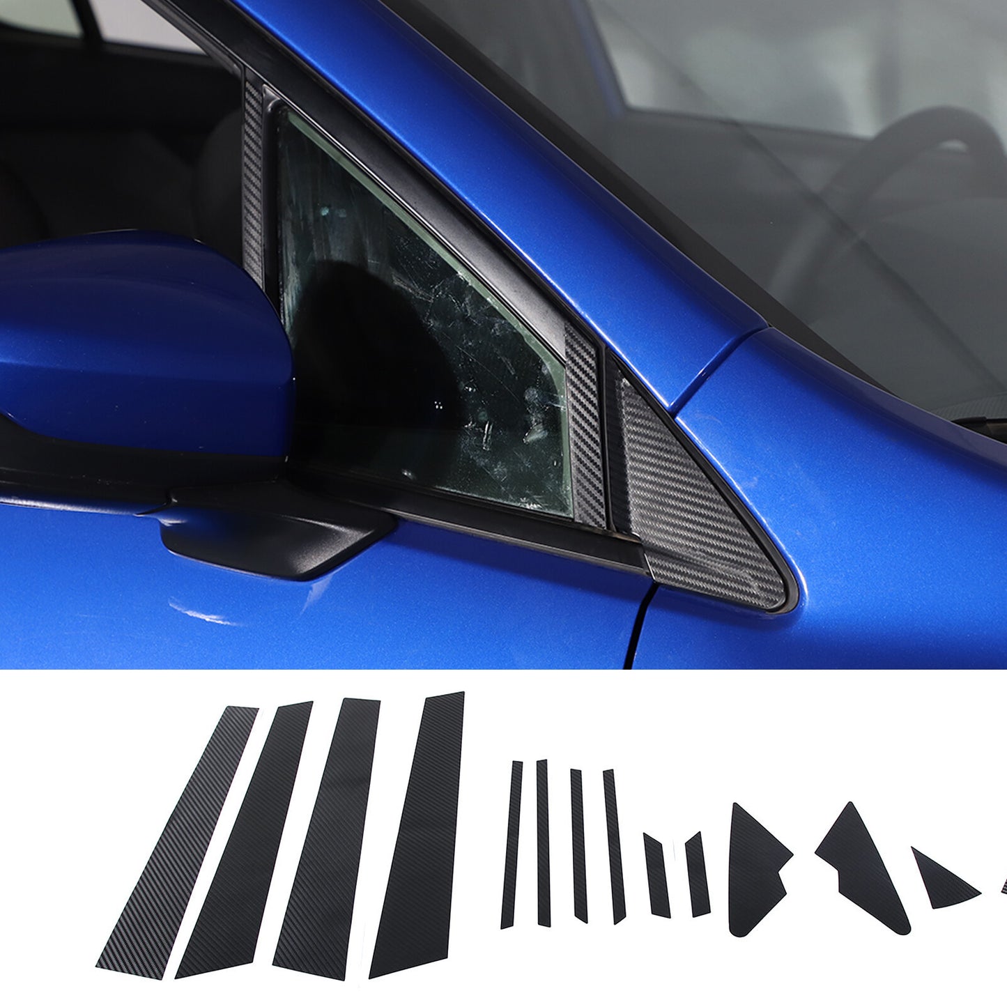 Carbon fiber steering wheel badge cover decorative sticker for Corvette C6 2005-2013- v