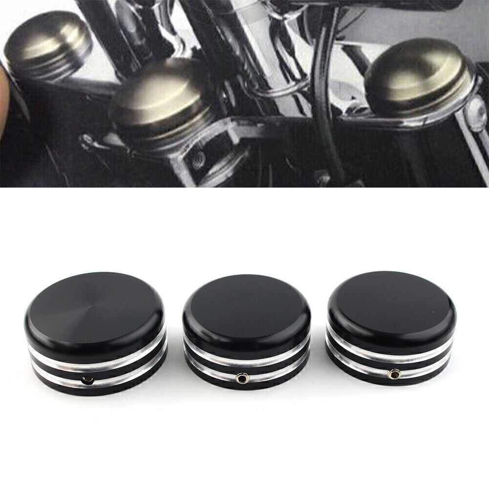 for Harley Sportster 883 Iron Low XL883L 3X Motorcycle Upper Fork Stem Nut Cover Q