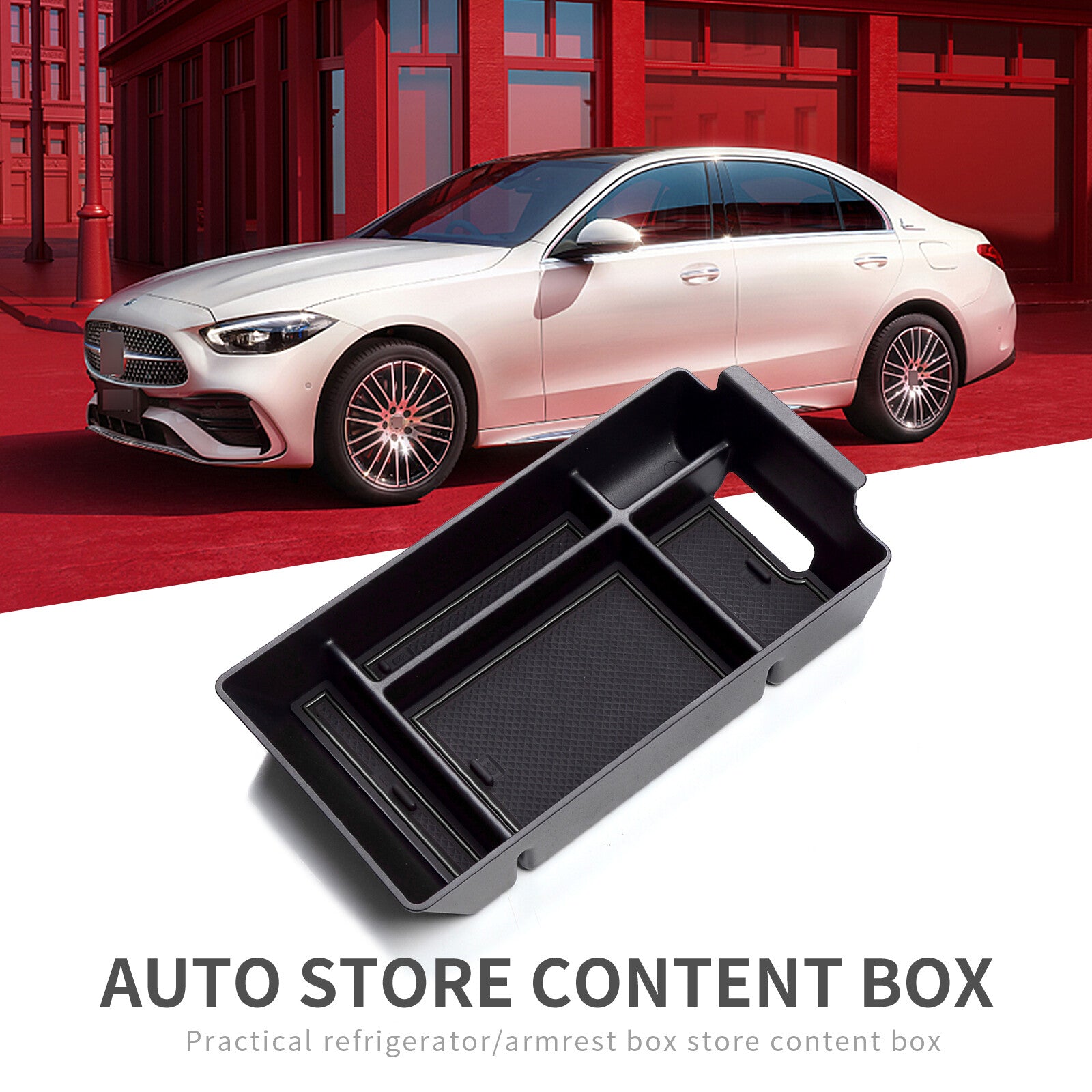 for Mercedes-Benz C-Class 2021-2022 W206 AMG Central Console Armrest Box Storage