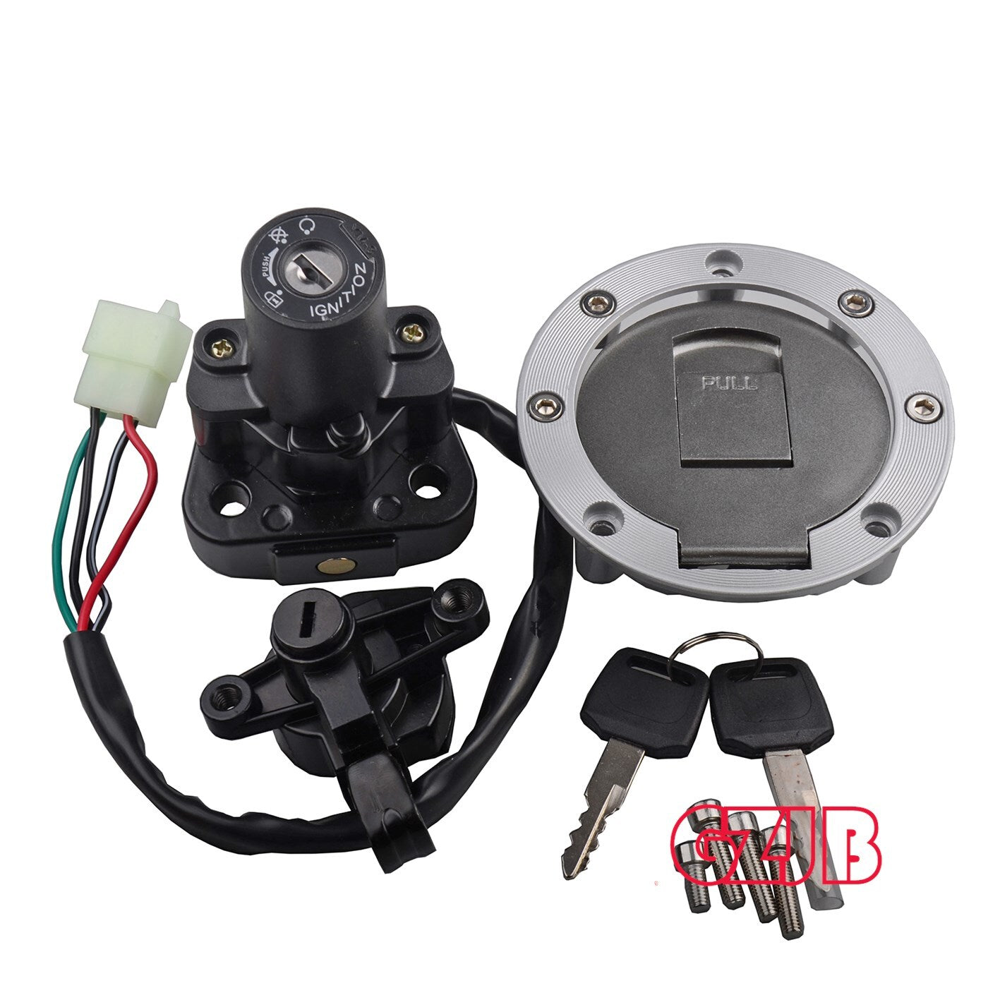 Ignition Switch Set Gas Cap Lock Key for Yamaha YZF1000R YZF600R YZF750R XJ600S Q