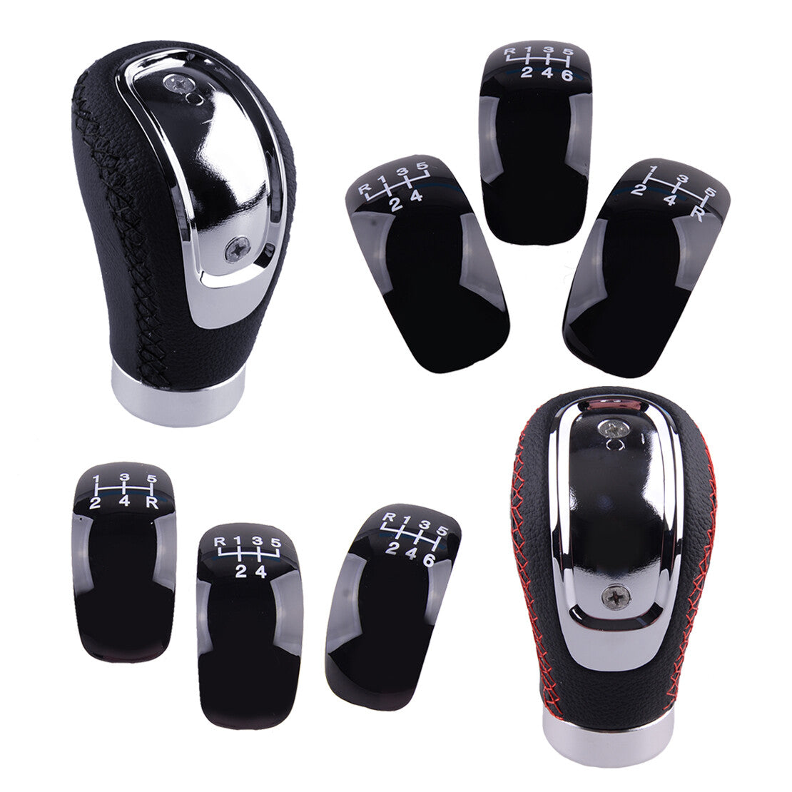 5/6 Speed Universal Manual Car Gear Shift Knob Shifter Lever Stick Head Kit v