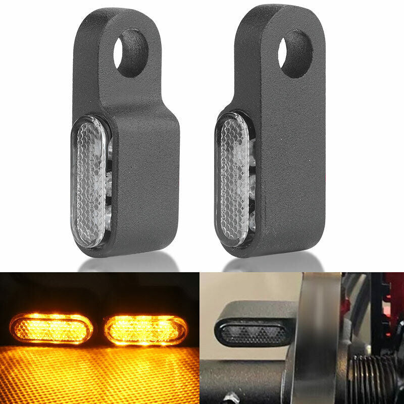 2X for Mini Motorcycle 3-LED Turn Signals Blinker Light Indicator Amber Lamp US