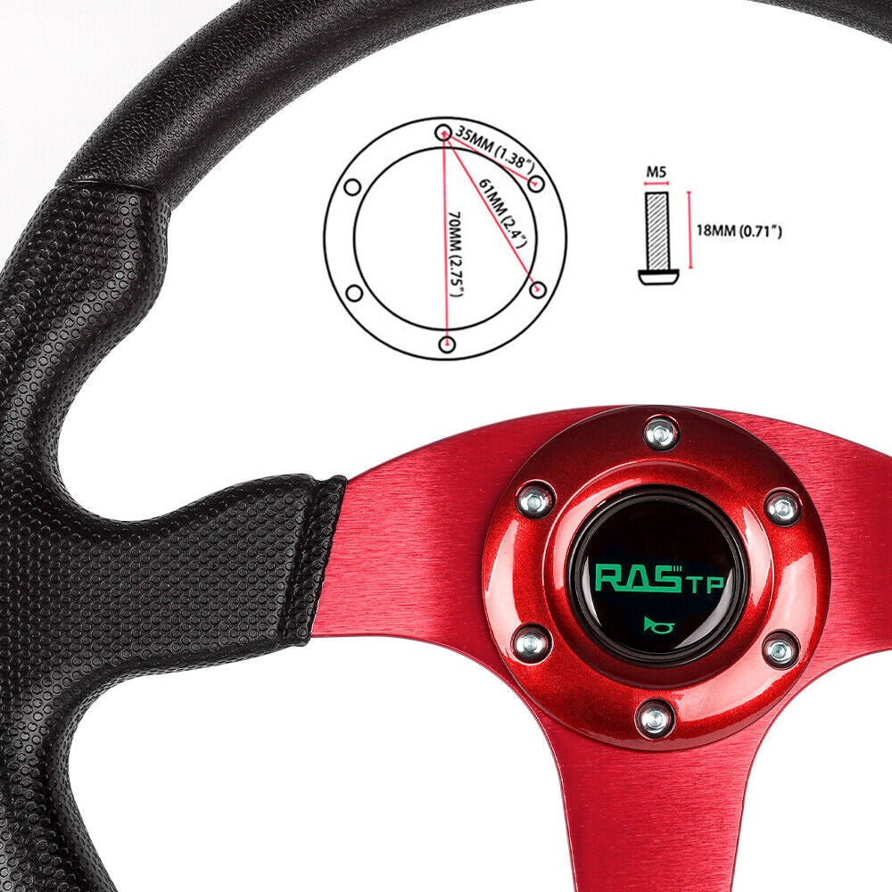 Steering Wheel+Quick Release+Hub Adapter 110H for Civic 92-95 For Integra 94-01