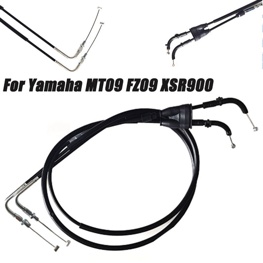 Motorcycle throttle cable for Yamaha MT09 2014-2020 and XSR900 2016-2021, black. n