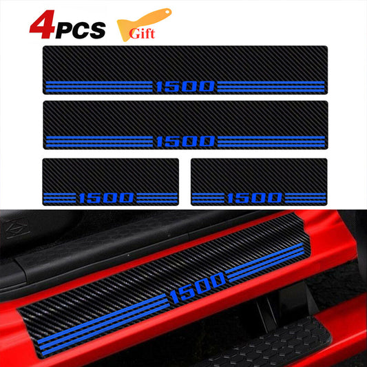 4X for Ram 1500 Accessories Cab Pickup Door Sill Plate Cover Protector Navy Blue