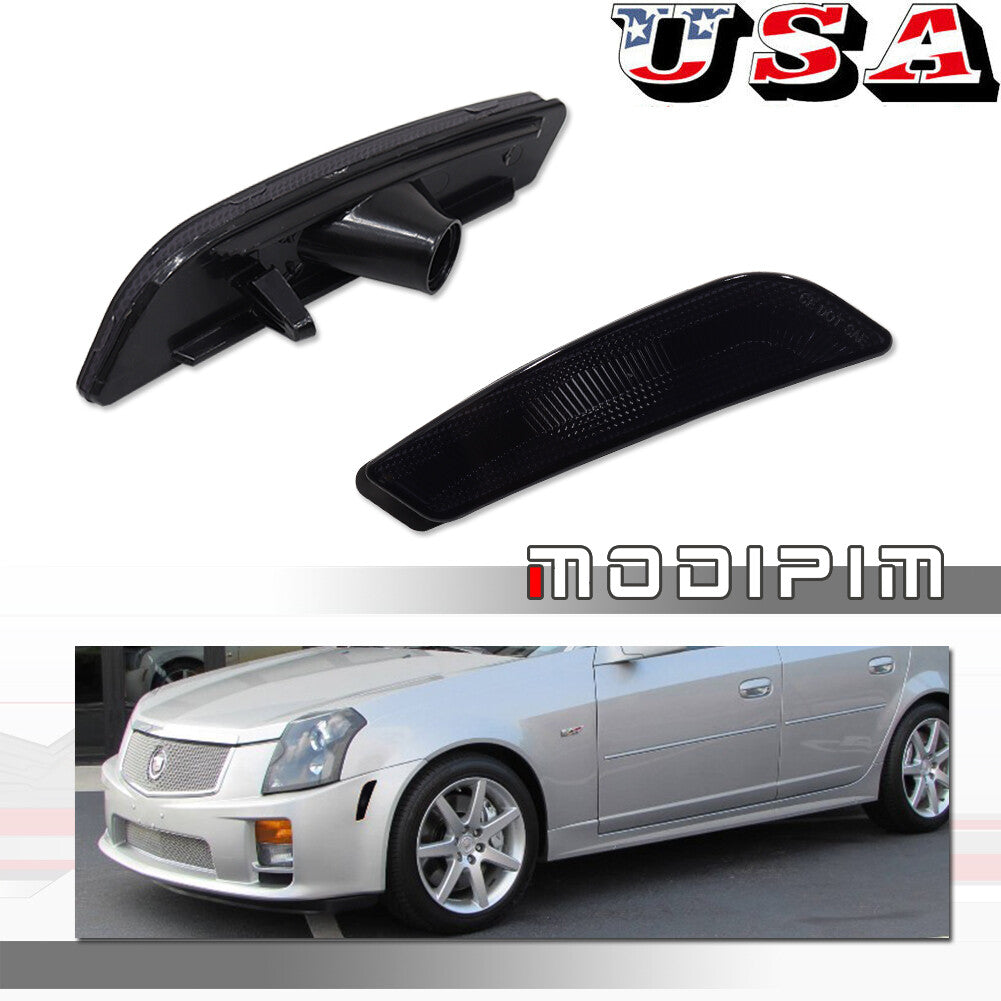 JDM Deep Smoke Lens Side Marker Light for 2003, 04, 05, 06, and 2007 for Cadillac CTS V