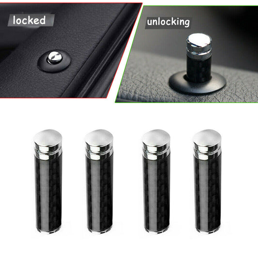 4x carbon fiber aluminum car interior door lock pins button for BMW accessories Q