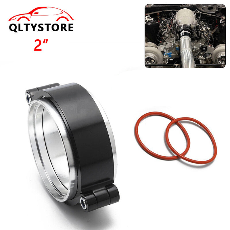 251mm Aluminum Quick Release V-Band Clamp Kit for Intake Intercooler Pipe Blk