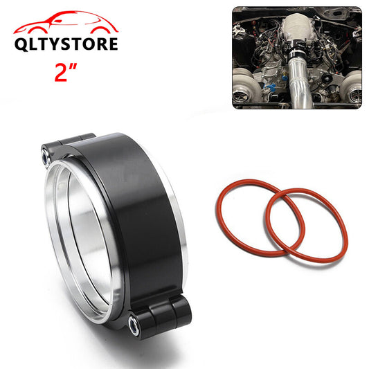 251mm Aluminum Quick Release V-Band Clamp Kit for Intake Intercooler Pipe Blk