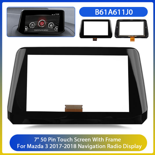 B61A611J0 7 Inch Touch Screen Digitizer F¨¹r for Mazda 3 GPS Navigation Radio 2017-18