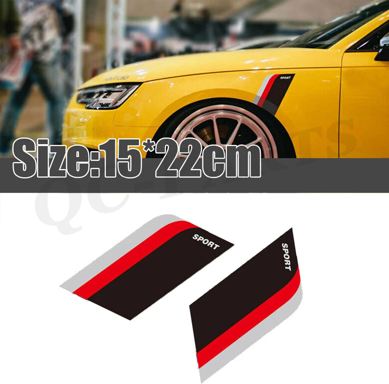 2x SPORT Car Side Door Fender Racing Sticker Graphic Decal Stickers Accessories