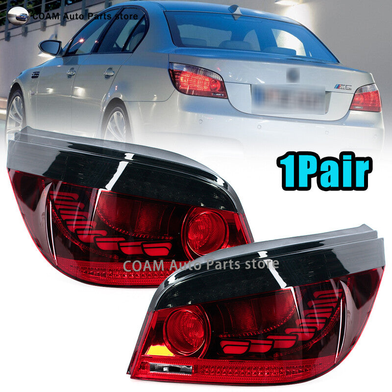 LHRH LED taillights, turn signals, and brake lights for BMW E60 2003 - 2010 520i.