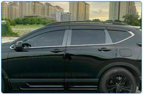 for Honda CR-V CRV 2017-22 Black Window Visor Vent Sun Shade Rain Guard Trim 6x