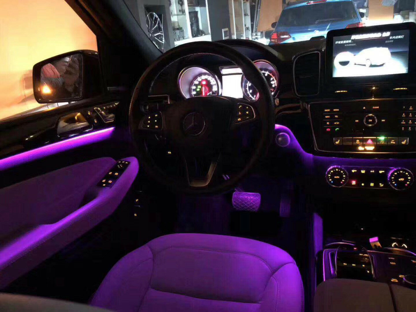 12 color Illuminated LED Ambient update retrofit light for Mercedes W166 GLE v