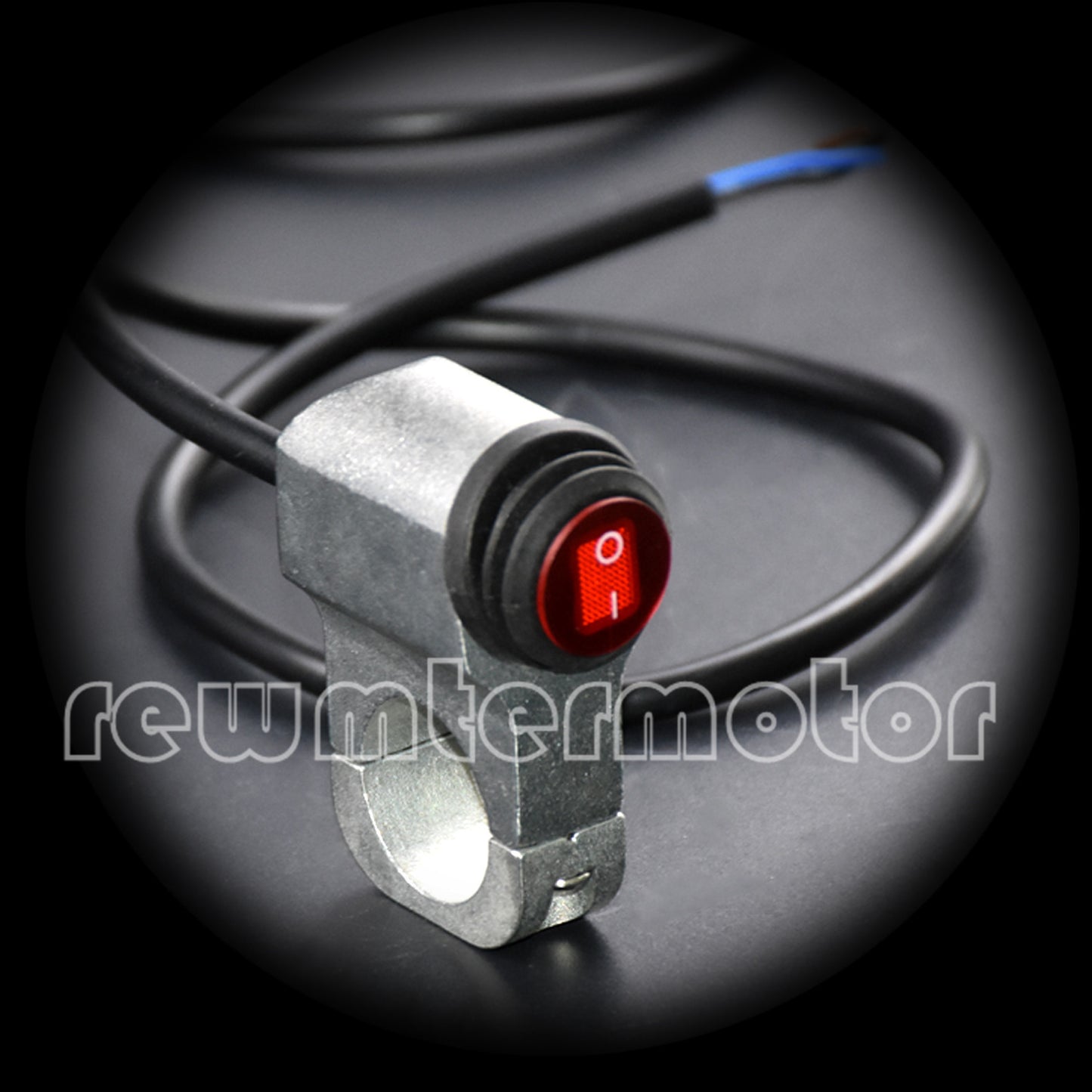 Chrome Motorcycle 22mm Handlebar Headlight Waterproof Switch On Off 3 Wires Q