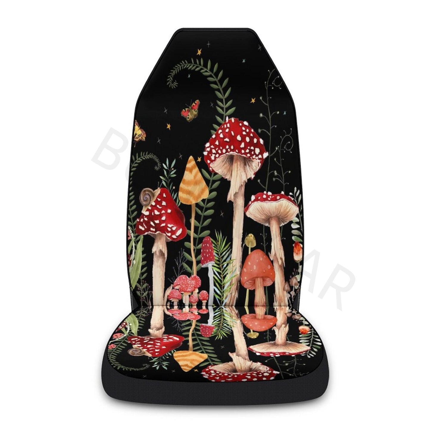Front Row Car for Seat Covers Colorful Mushroom For High-Back Bucket Seats Protector Q