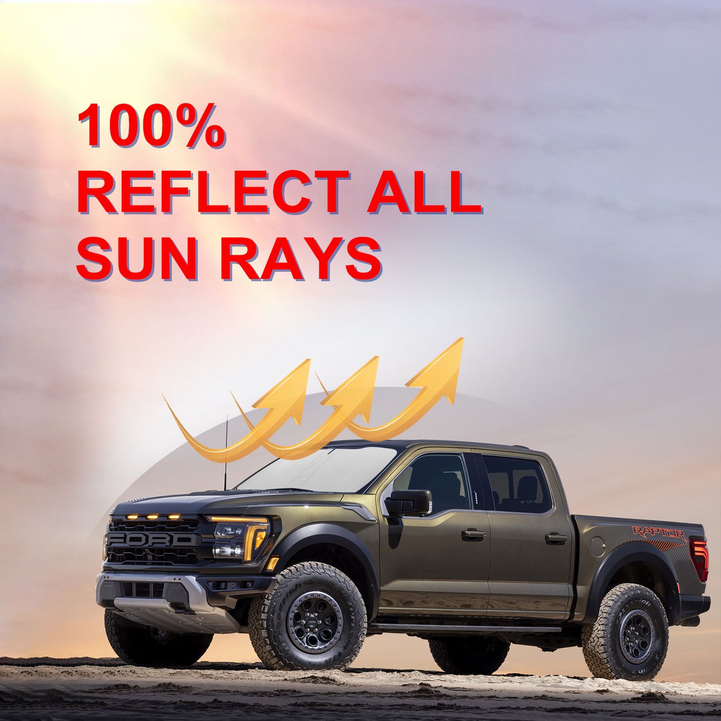 Suitable for 2021-2024 F150 truck windshield sunshade accessories. n