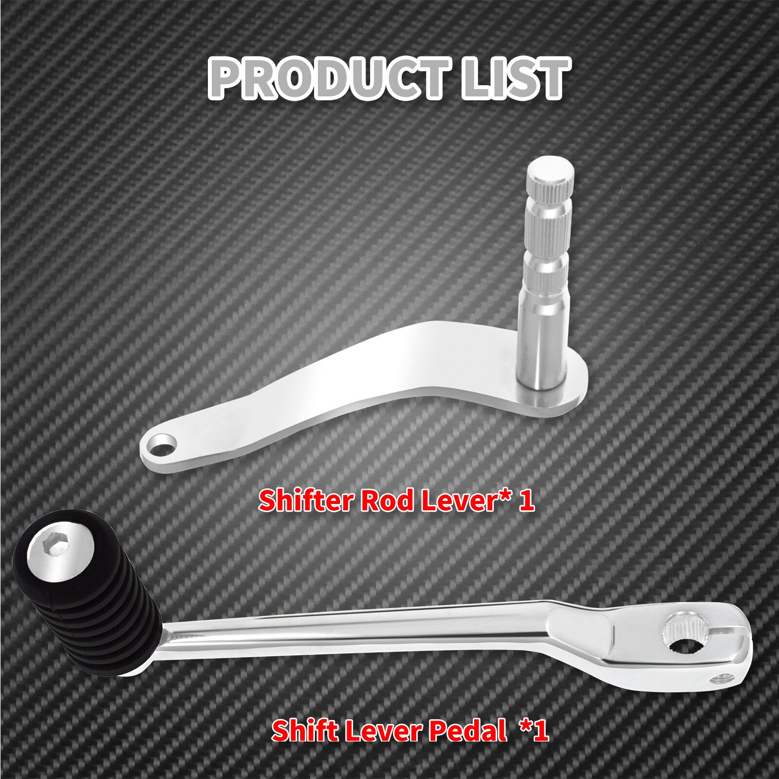 Chrome Gear Shifter Shift Rod Lever Arm Set Fit for Harley Solftail FL 2018-2022