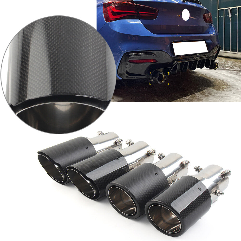 Car Muffler Tip Exhaust System Pipe Mufflers Nozzle Universal Straight Stainless Q