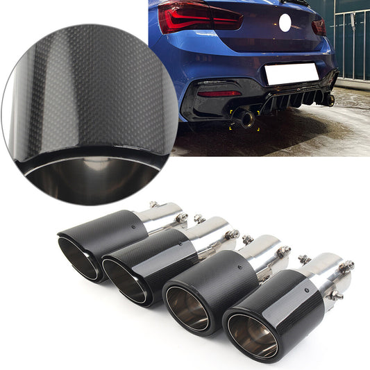 Car Muffler Tip Exhaust System Pipe Mufflers Nozzle Universal Straight Stainless Q