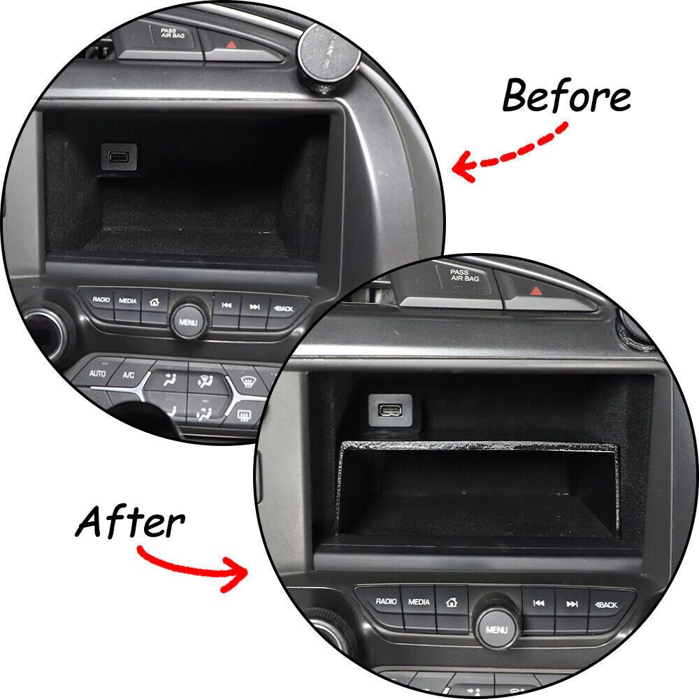 The dashboard display storage box tray bracket is suitable for Corvette C7 Stingray 2014-2019- v