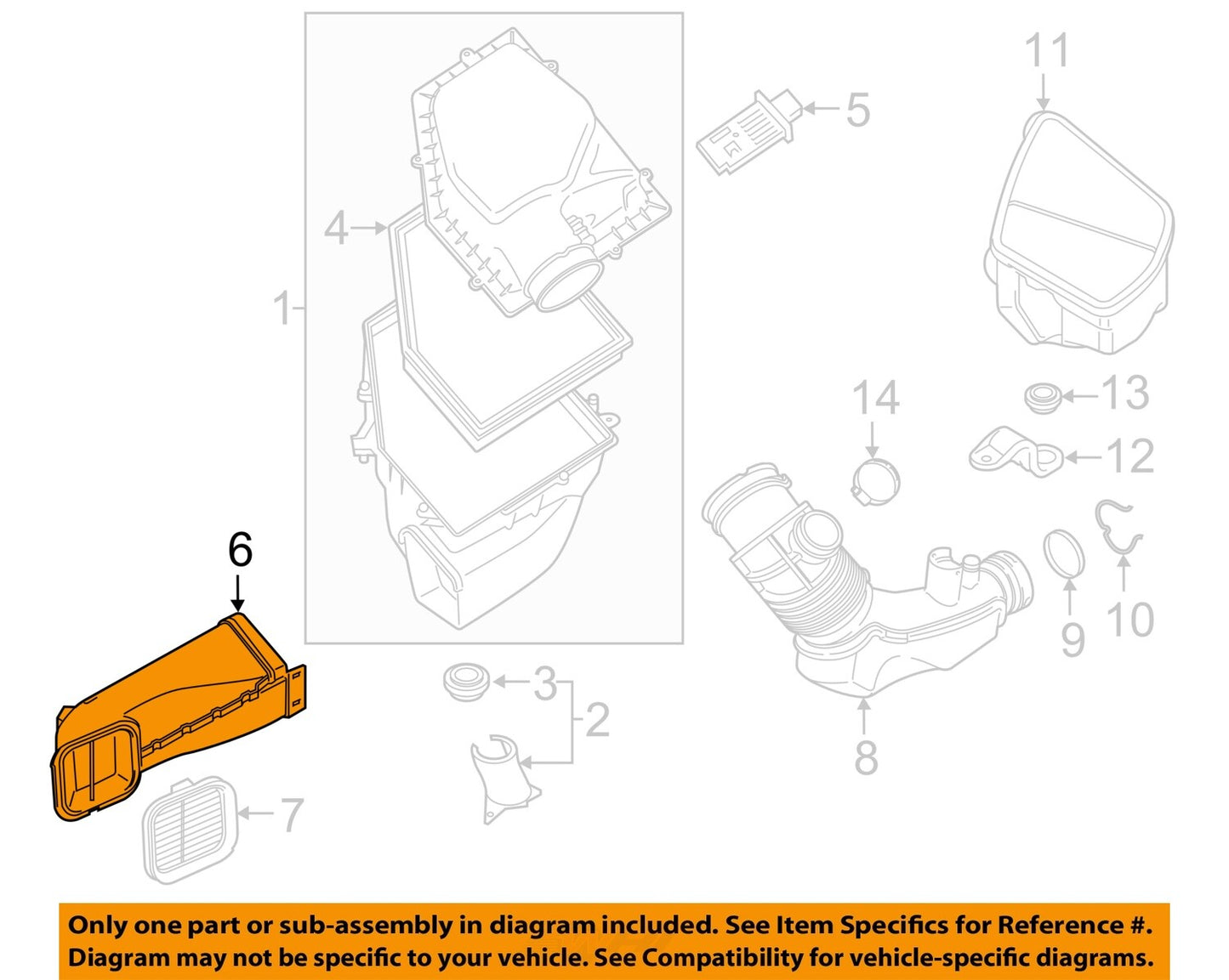 13718635093 Engine Air Intake-Inlet Tube for BMW 18-24 X3 X4 X5 X6 X7 2021-2024