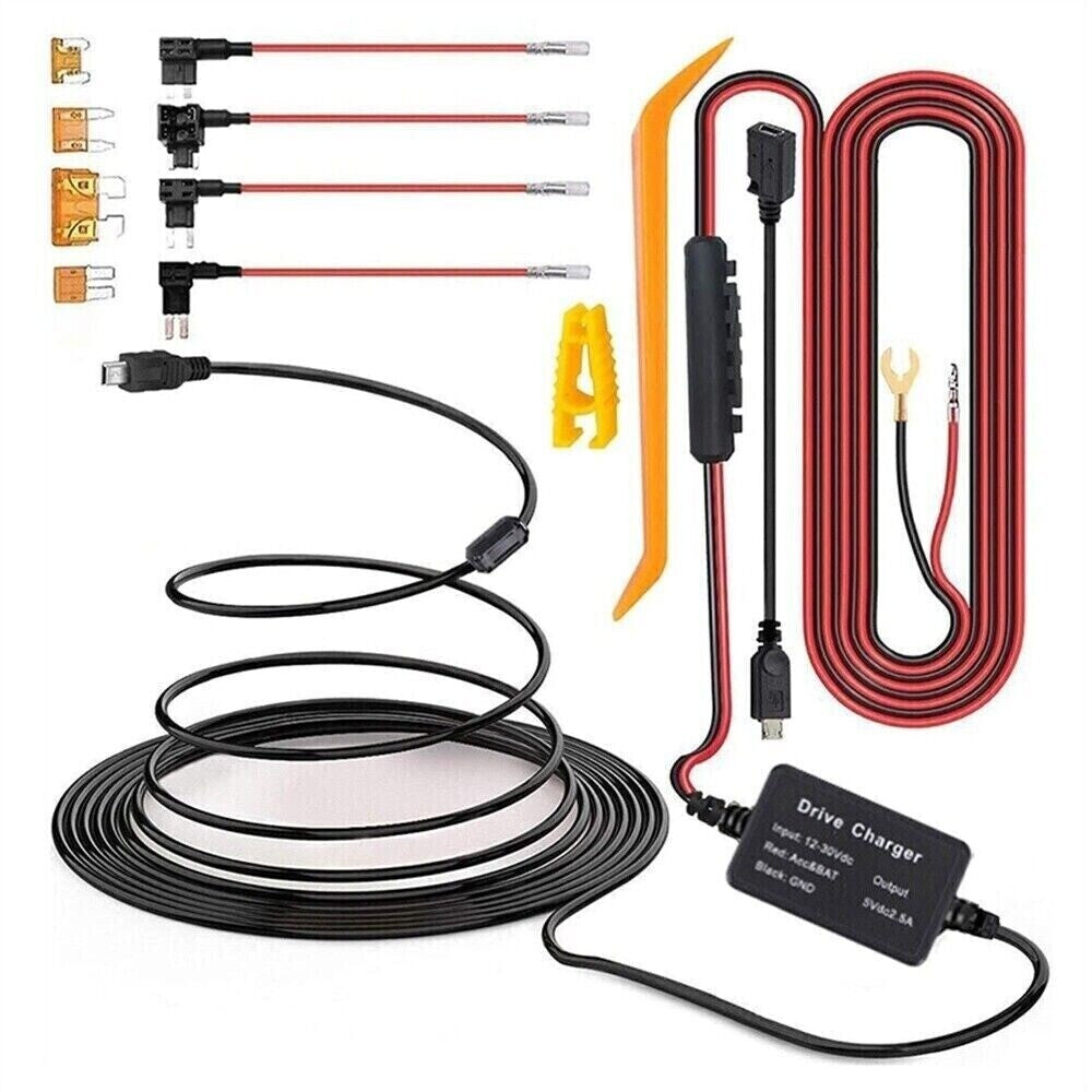 Car SUV Dash Cam Hard Wire Kits DC 12V-24V For Universal Camera for Mini -Micro USB n